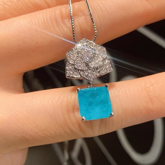 ✨✨Paraiba Tourmaline Flowers Set✨✨ - Picture 3 of 4